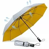 TECKNET Regenschirm Sturmfest für Regen, Automatik Groß Taschenschirm mit 10 Rippen, 104 cm Windsicher Schirm, Faltbar Kompakte Reise Golf Umbrella für Herren und Damen