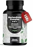 Mariendistel Artischocke Löwenzahn Komplex Hochdosiert - 150 Kapseln - 5-in-1 Komplex mit Mariendistel + Artischocke + Löwenzahn + Desmodium + Cholin - Vegan Laborgeprüft - Verpackung kann variieren