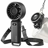Diveblues - Handventilator Akku Aufladbar - 100 Stunfen Mini Ventilator Leistungsstarker Luftstrom mit Turbo-Technologie, 4 in 1 Tragbarer Ventilator 180° Faltbarer Bis zu 12 Stunden Kühlung