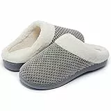 Kuako Hausschuhe Damen Winter Wärme Memory Foam Pantoffeln Bequem Plüsch rutschfeste Leicht Slippers Indoor