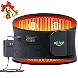 ALLJOY Wärmegürtel für Rückenschmerzen, Wärmegürtel Rücken mit 3 Wärmestufen 5 Vibrationsmassage, Rücken Massagegerät mit 3 Timer, Geschenke für Frauen Männer Mama Papa (mit Kabel)
