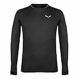 Salewa Herren Puez Melange Dry M L/S Tee Hiking Shirt, Black Out Melange, L EU