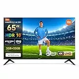 Xiaomi TV F 65, 65 Zoll (165 cm), 4K UHD, Smart TV, Fire OS8, Triple Tuner DVB-C/S/S2/T/T2,HDR10, MEMC, 60Hz mit 120Hz Game Boost Mode,Sprachsteuerung mit Alexa,2GB+32GB, Kompatibel mit Apple AirPlay
