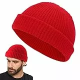 Cerioll Muetze Fuer Maenner, Rollmütze, Winter Beanie Hat, Baseballkappe, Mütze Herren Winter, Thermo Strickmützen für Herren, Winddichte Wintermütze, Kurze Strickmütze für Männer und Frauen