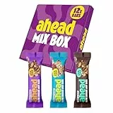 ahead Nutbar Mixbox | Nussriegel Müsliriegel ohne Zuckerzusatz mit 3 Sorten - 12x35g mit nur 1,7g Zucker pro glutenfreiem Riegel