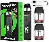 Vaporesso XROS Pro 2 pod kit Top Filling 3ml XROS Pod 0.4ohm Mesh Pod Cartridge 30W Vape 2000mAh Battery Button Activation/Auto Draw Cigarette Vaporizer (Glitzerndes Schwarz)