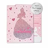 Caymar - Captured In Print Kinder-Einladungskarten Prinzessin, echter Glitzerlack, Mädchen, 12 St.