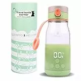 Flaschenwärmer Nomade 300 ml – kabellos, wiederaufladbarer USB-Akku, Auto – Temperatur verstellbar 37 – 50 °C mit Warmhaltefunktion – Skala 30 ml – ideal für Milch und Wasser auf Reisen