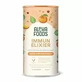 Immun-Elixier | 450g | Immunsystem Stärken | mit Vitamin C, D & K2 pulver, Quercetin, Acerola, Kurkuma, Hagebutten, Selen, Zink, Camu, Echinacea & NAC zur Unterstützung des Immunsystems | Alpha Foods