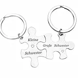 Tecreo Schwester Geschenke Schlüsselanhänger für Große Schwester Kleine Schwester Schwägerin von Schwester Lustiges Geburtstag für Mädchen, Frauen BFF bester Freund Geburtstag Geschenk