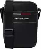 Tommy Hilfiger Herren Crossbody Bag Tasche Foundation Mini Reporter mit Logo, Schwarz (Black), Einheitsgröße