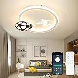 EASY EAGLE LED Deckenleuchte Schlafzimmer, 34CM Deckenlampe LED Fußball Dimmbar 3000K-6500K mit Fernbedienung und APP für Kinderzimmer, Jugendzimmer, Sportbar, Wohnzimmer