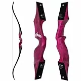 Poearcus 60“ Black Hunter Original Recurve Bogen und Pfeil Set 20-60lbs Links/Rechtshänder Jagdbogen Wettkampfbogen Langbogen für Schießübungen (Recurvebogen rechts, 20 Ibs)
