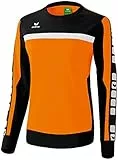 Erima Damen Sweatshirt 5-Cubes, Orange/Schwarz/Weiß, 42, 107568