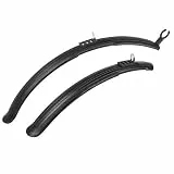 M-Wave Mud Max Eco 26' Schutzblech-Set,Set für Hinterrad und Vorderrad, Variable Steckbefestigung, seitliche Versteifungen, schwarz