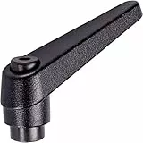 HALDER 24400.0038 Verstellbare Klemmhebel, Schwarz, d1=13 mm / d2=M4