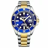 Stuhrling Original Herren-Taucheruhr, Schweizer Uhrwerk, Edelstahlarmband, wasserdicht bis 100 m