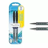 Paper Mate Flexgrip Ultra-Druckkugelschreiber | mittlere Spitze (1,0 mm) | schwarz | 2er-Packung