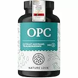 NATURE LOVE® OPC Traubenkernextrakt - 180 Kapseln - hochdosiert mit 800mg Extrakt je Tagesdosis - aus französischen Trauben - mit natürlichem Vitamin C - laborgeprüft, vegan, in Deutschland produziert
