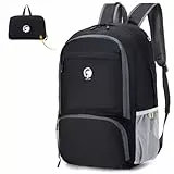 YOODI 45x36x20cm easyJet Reiserucksack Handgepäck Flugzeug, Faltbarer Wasserdicht Nylon Travel Backpack 30L Groß Rucksack für Damen, Herren, Reisen, Sport, Klettern, Radfahren