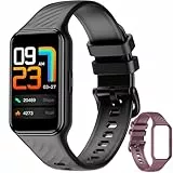 Baolubao Smartwatch Herren Damen, 1.47'' HD Farbdisplay Wasserdicht Fitnessuhr, FitnessTracker mit 100+ Sportmodi,Oximeter(SpO2),Schlafmonitor Herzfrequenz,Smart Watch für Android iOS (2 Gurte)