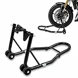 BITUXX Motorradständer Vorn Motorrad Montageständer Vorderrad Transportständer Schwarz Aufnahme 21-26 cm + für Fast alle Motorräder geeignet