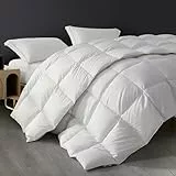 SAPHREAS Federn & Daunen Bettdecke 135x200 cm Ganzjahres, Baumwollgewebe mit Federn Daunen Füllung, Oeko-Tex, RDS Zertifiziert für Tierwohl Daunendecke Federbettdecke weiße