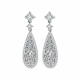 Banemi Mädchen Ohrhänger, Magnet Ohrringe Damen Teardrop mit Cubic Zirkonia Friktion Back Ohrstecker Geschenk für Freundin
