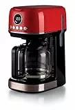 Ariete, Moderna 1396 Filterkaffeemaschine zur Zubereitung von Amerikanischer Kaffee, für bis zu 15 Tassen, Glaskaraffe, Warmhalteplatte, LCD-Display, herausnehmbare und waschbare Filter, Weiß