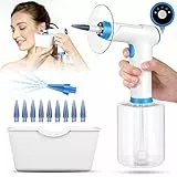 Ohrenschmalz Entferner Ohrenreiniger Sicherheit Ohrenkerzen Ohrreiniger für Erwachsene Ohrenspülung Elektrischer Ear Cleaner Ohrendusche Ohrreinigungsset mit 4 Reinigungsmodus 10 Ohr Tipps, Blau Weiß
