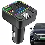 Bluetooh FM-Transmitter, FM-Transmitter, kabelloser FM-Transmitter, kabelloser Radioadapter – Schnellladegerät mit 2 Anschlüssen für die meisten Mobiltelefone