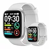 Smartwatch mit Alexa Integriert, 1,8 Zoll HD Touchscreen Fitness Tracker mit Bluetooth Anruf, Fitness Uhr mit Herzfrequenz/Schlafmonitor/120+ Sport