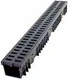 MCH Entwässerungsrinne Kunststoff 1,5t belastbar 100 x 13 x 5,5 cm Komplettset (8.00)
