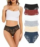 POWER FLOWER Damen Baumwolle Spitze Slip Multipack – Mittelhoher Bund, Vollständige Abdeckung – Weiche und Bequeme Alltagsunterwäsche (XXL, 6625)