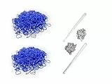 Marcus Gerardo Loom Bänder Set für Kinder 1200 gummibänder mit S-haken und 2 Häkelnadeln - Kreatives Armbänder Selber Machen (Blau)