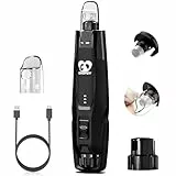 Casfuy Neue 6-Gang Krallenschleifer für Hunde – 50% Mehr Leistung mit 2 LED Lichtern Leise 7 Stunden Laufzeit Elektrischer Hund Nagelschleifer für Große Mittelgroße Kleine Hunde und Katzen