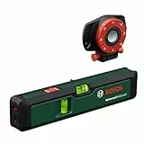 Bosch Laser-Wasserwaage UniversalWallLevel (3-in-1-Werkzeug: Wasserwaage, Linienlaser zum einfachen Ausrichten an Wänden bis 5 m, Laserpunkt zum Übertragen von Höhen bis 20 m, in E-Commerce-Karton)