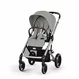 CYBEX Gold Kinderwagen Balios S Lux, Ergonomische Liegeposition, Einhand-Gurtsystem, Ab Geburt bis 22 kg (ca. 4 Jahre), Stone Grey