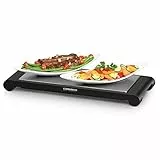 ROMMELSBACHER WPS 857 mobile Wärmespeicherplatte (kabellose Verwendung als Warmhalteplatte, Qualität Made in Germany, in nur 8 min auf 120°C, Wärmeabgabe bis 60 min, 850 W) Edelstahl