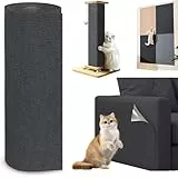 Jyvex Katz Kratzmatte Selbstklebend, Kratzbretter Kratzschutz Sofa, Trimmbare Kratzmatte, DIY Kratzbrett für Möbel und Couch Schutz (Dunkelgrau)