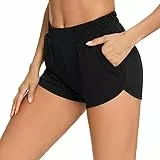 Wayleb Damen Shorts Kurze Hose Sportshorts Sommer Sexy Sweat Baumwolle Jogginghose Laufshorts mit Taschen Yoga Fitness