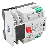 Ejoyous Automatischer Übertragungsschalter, ABS 2P-Leistungsübertragungsschalter 230 V, DIN-Schienenmontage, Millisekundenschaltung, Unterbrechungsfreie Versorgung, Kompakte Struktur für die (32A)