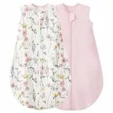 Duomiaomiao 2er Pack Baby Schlafsack,0.5 Tog Ganzjahres Jungen Schlafsack, Leichter hochwertiger Baumwoll-Mädchen, geeignet für Kinder im Alter Von 6 Monaten bis 3 Jahren