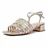 L37 HANDMADE SHOES Damen Love To The World Heeled Sandal, Gold, 38 EU
