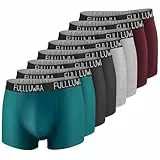 Fullluwaa Boxershorts Herren 8er Pack Unterhosen Männer Baumwolle Men Retroshorts Boxer Unterwäsche M, L, XL, XXL, 3XL, 4XL