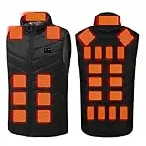 XBNEGBA Beheizbare Weste Herren Damen Beheizbare Weste Heizweste Herren Damen 21 Zonen Heizung 3 Temperaturregler Beheizte Weste (Ohne Powerbank) Heizjacke Kapuze Funktionsjacke Outdoorjacke