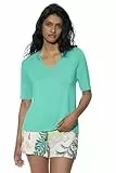 Mey Nachtwäsche Serie Pure Chic Damen Homewear-Oberteile Seafoam L(L)