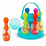 B. toys Kegelspiel für Kinder – Buntes Bowling Set mit leuchtendem Ball, hüpfenden Perlen und Aufbewahrung – Indoor und Outdoor Spielzeug ab 2 Jahren