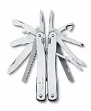Victorinox, Multifunktionswerkzeug, Swiss Tool Spirit X, Silber (24 Funktionen, Feststellklinge, Kombi-Spitzzange, Schraubendreher, Kapselheber)