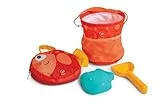 Hape Faltbares Strand-Spielset mit Eimer, Schaufel und Sandförmchen, Sandspielzeug ab 18 Monaten